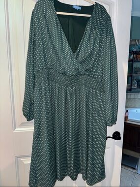 Draper James 3X Preppy Polkadot Dress